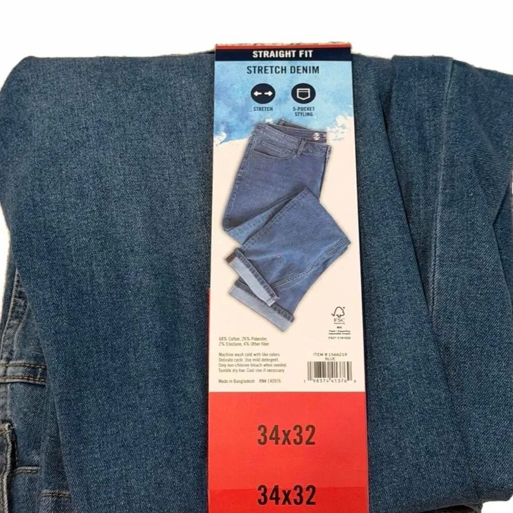 Izod Men's Blue and Navy Jeans